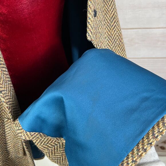 VTG Cape Shawl Wrap One Size Bolero Woven Tweed - Picture 13 of 13